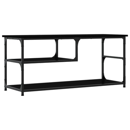 TV-Schrank Schwarz 103x38x46,5 cm Holzwerkstoff und Stahl