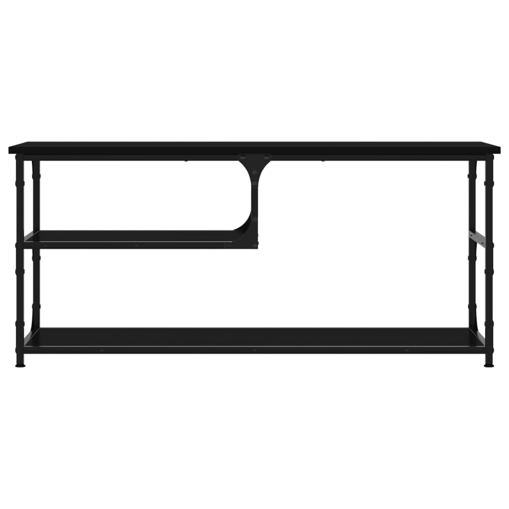 TV-Schrank Schwarz 103x38x46,5 cm Holzwerkstoff und Stahl