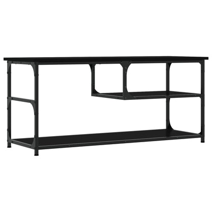 TV-Schrank Schwarz 103x38x46,5 cm Holzwerkstoff und Stahl