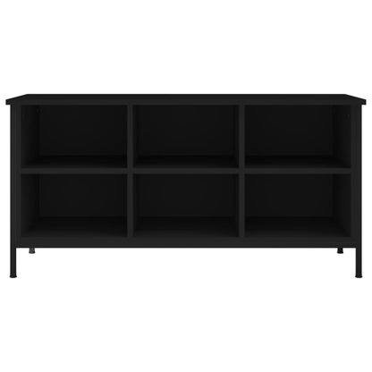 Schuhregal Schwarz 100x35x50 cm Holzwerkstoff