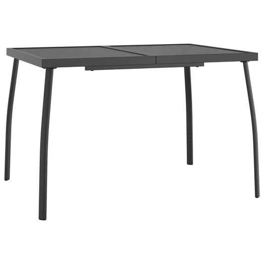 Havebord antracit 110x80x72 cm stålrist