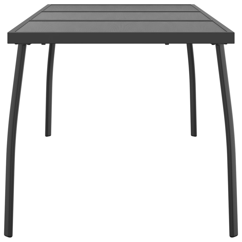 Havebord antracit 165x80x72 cm stålrist