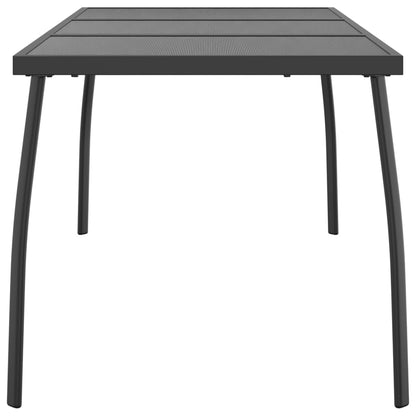 Havebord antracit 165x80x72 cm stålrist