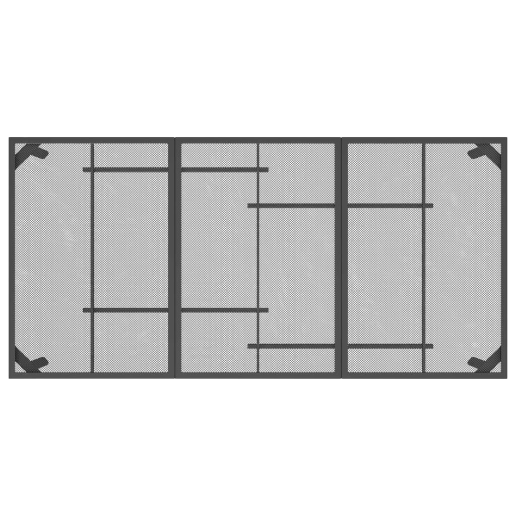 Havebord antracit 165x80x72 cm stålrist