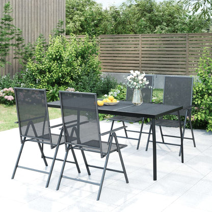 Havebord antracit 165x80x72 cm stålrist
