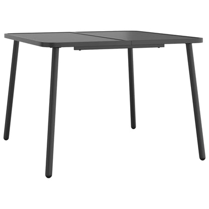 Havebord antracit 100x100x71 cm Stål