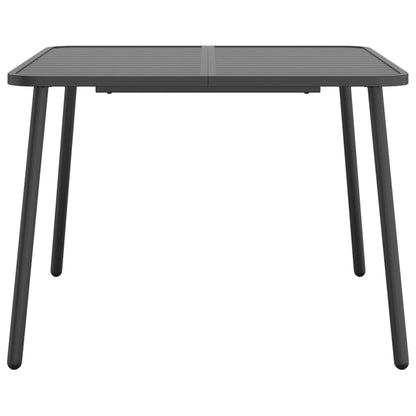 Havebord antracit 100x100x71 cm Stål