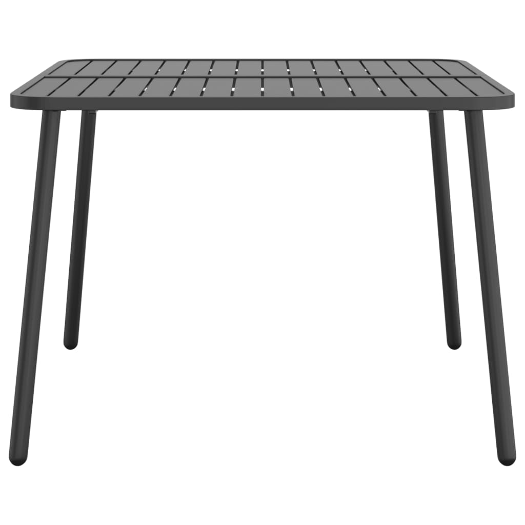 Havebord antracit 100x100x71 cm Stål