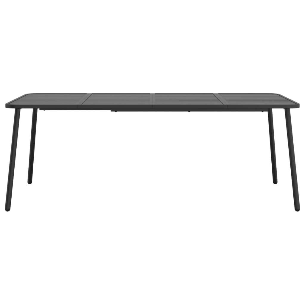 Gartentisch Anthrazit 200x100x71 cm Stahl