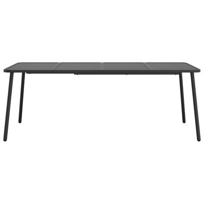 Gartentisch Anthrazit 200x100x71 cm Stahl