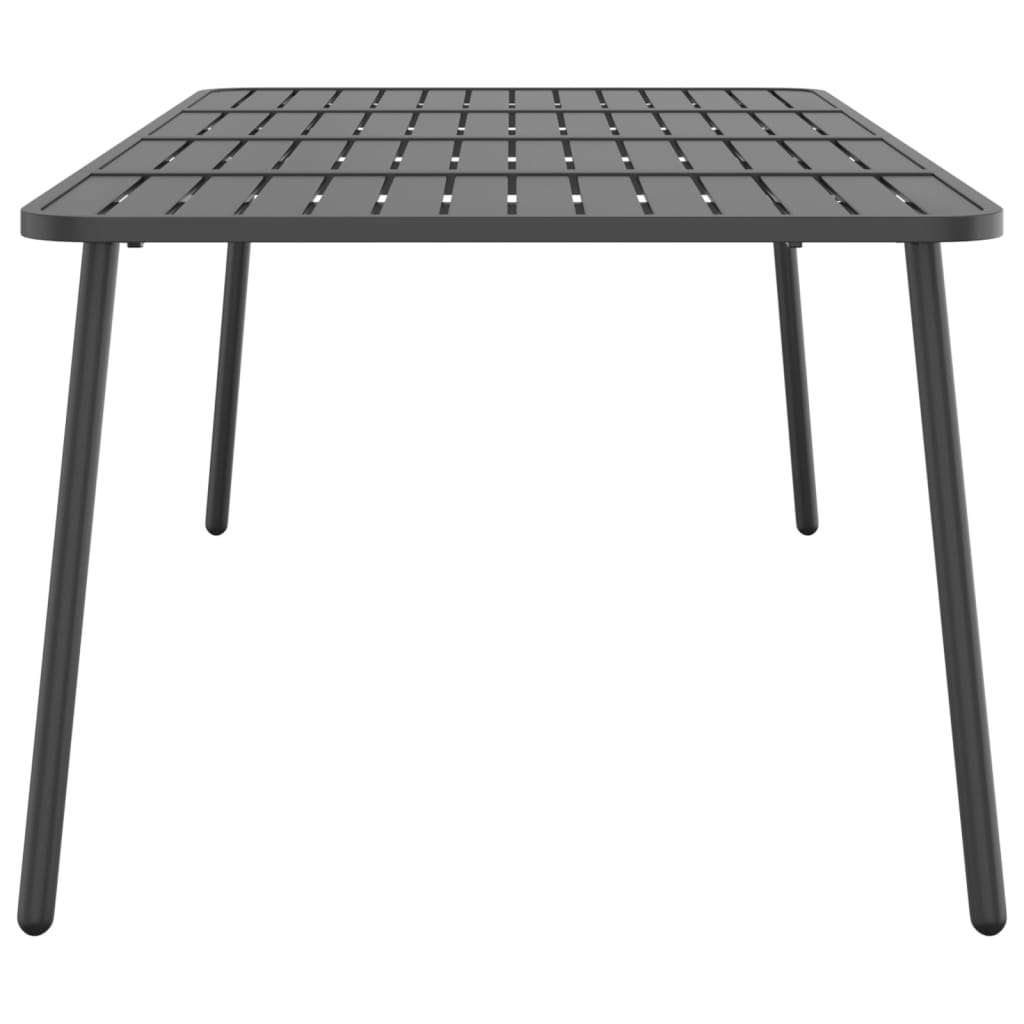 Gartentisch Anthrazit 200x100x71 cm Stahl