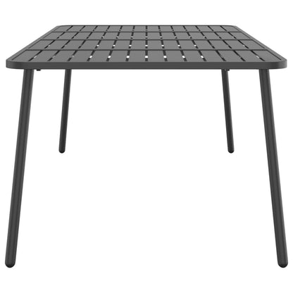 Gartentisch Anthrazit 200x100x71 cm Stahl