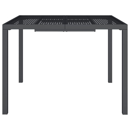 Gartentisch Anthrazit 100x100x72 cm Stahl