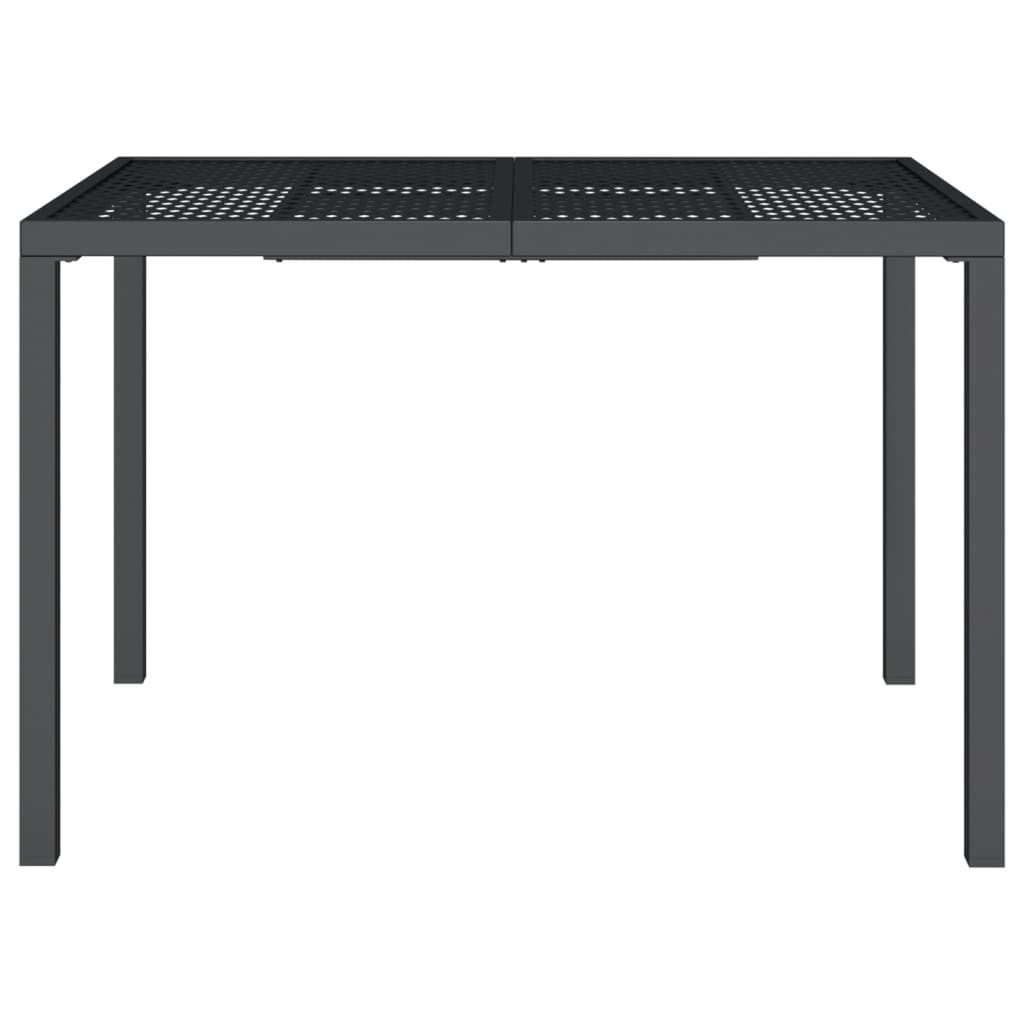 Gartentisch Anthrazit 110x80x72 cm Stahl