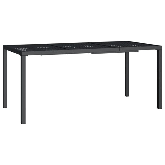 Havebord antracit 165x80x72 cm Stål