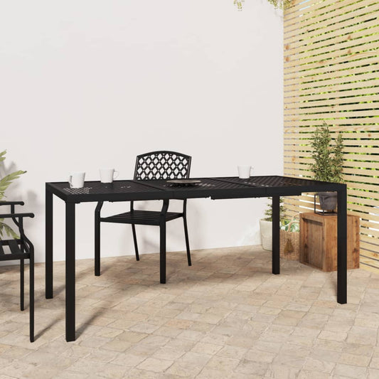 Havebord antracit 165x80x72 cm Stål