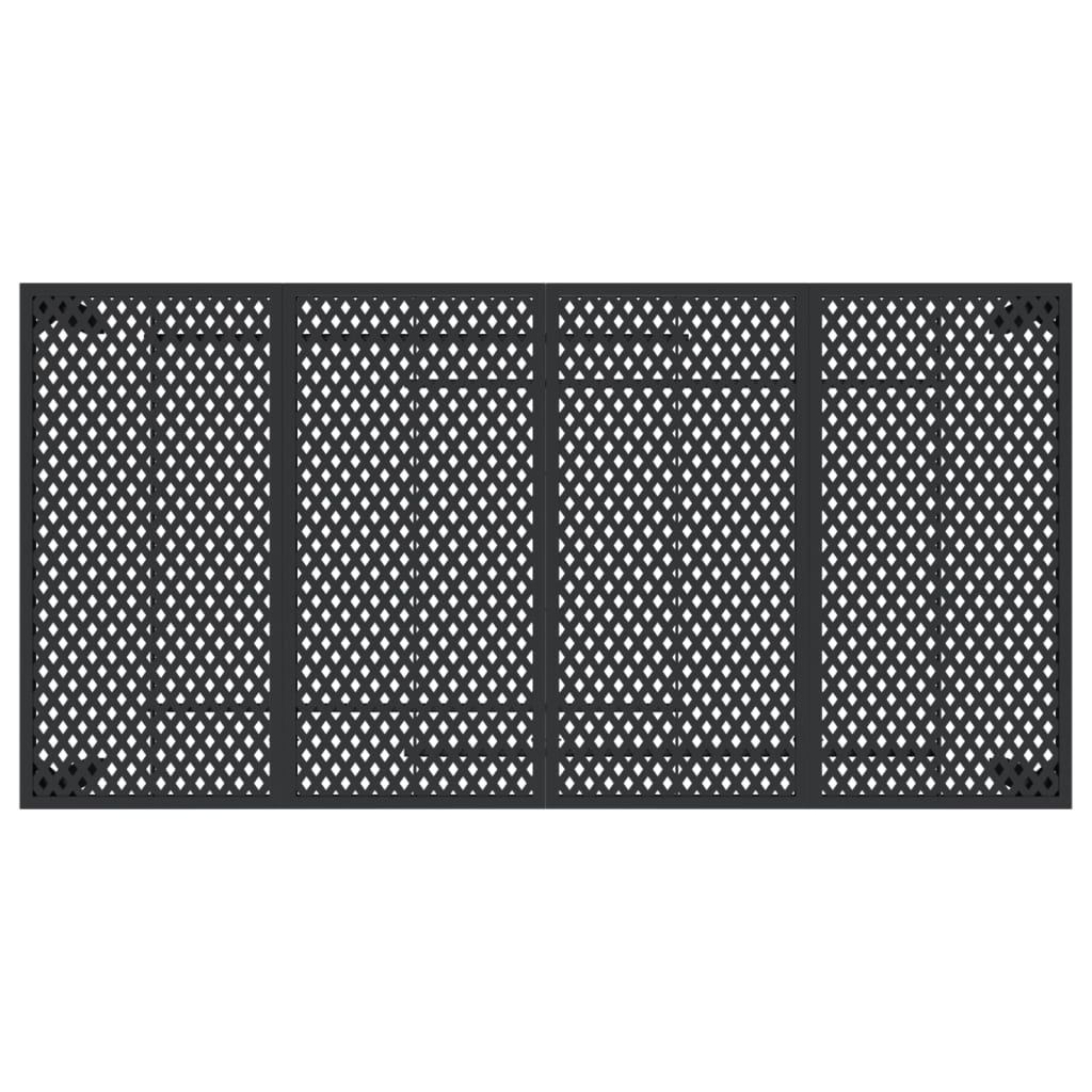 Gartentisch Anthrazit 200x100x72 cm Stahl