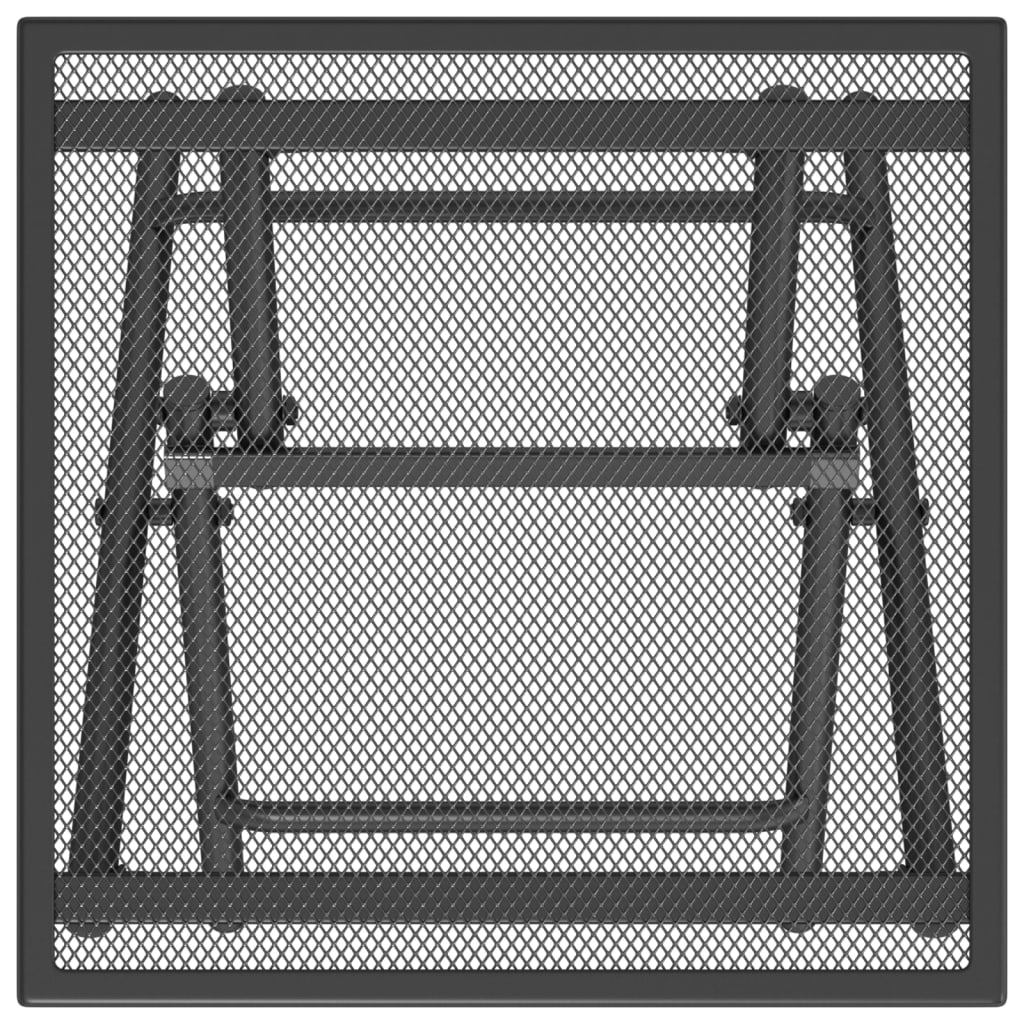 Gartentisch Klappbar Anthrazit 38x38x38 cm Stahlgitter