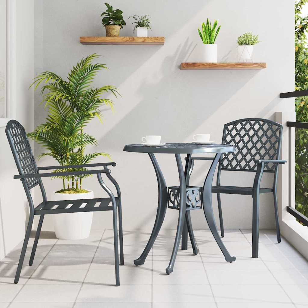 Stuhl 2 pcs Anthrazit 56 x 65 x 89cm Stahl