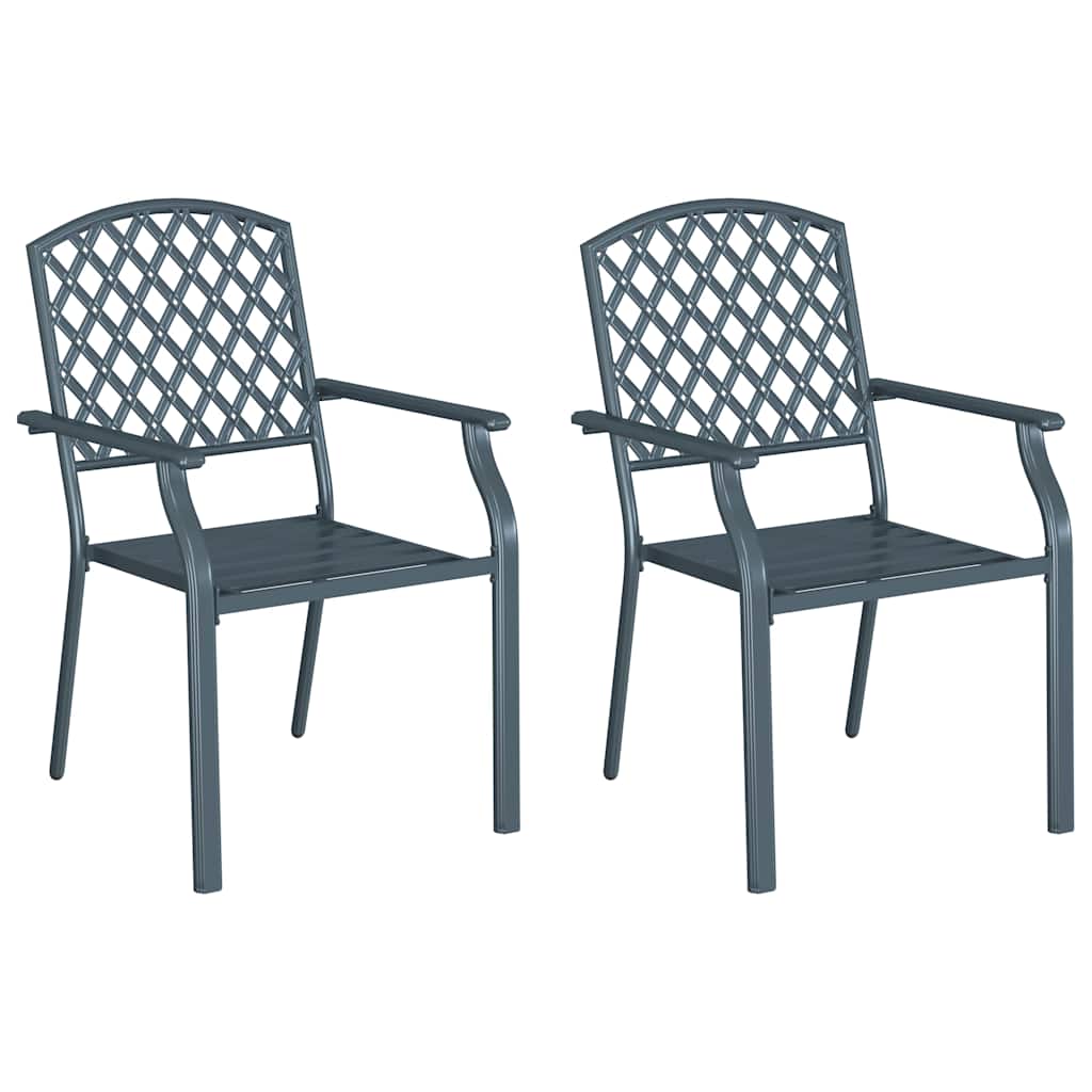 Stuhl 2 pcs Anthrazit 56 x 65 x 89cm Stahl
