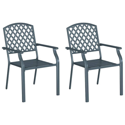 Stuhl 2 pcs Anthrazit 56 x 65 x 89cm Stahl