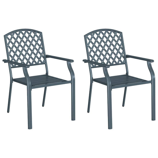 Stuhl 2 pcs Anthrazit 56 x 65 x 89cm Stahl