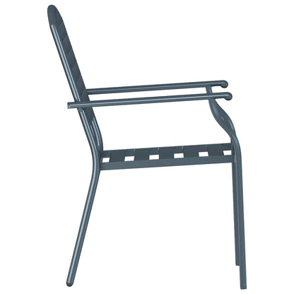 Stuhl 2 pcs Anthrazit 56 x 65 x 89cm Stahl