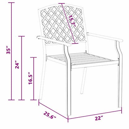 Stuhl 2 pcs Anthrazit 56 x 65 x 89cm Stahl