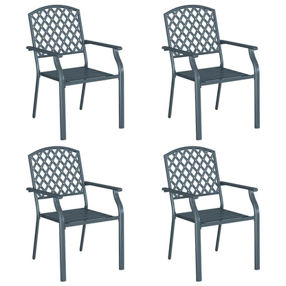 Stuhl 4 pcs Anthrazit 56 x 65 x 89cm Stahl