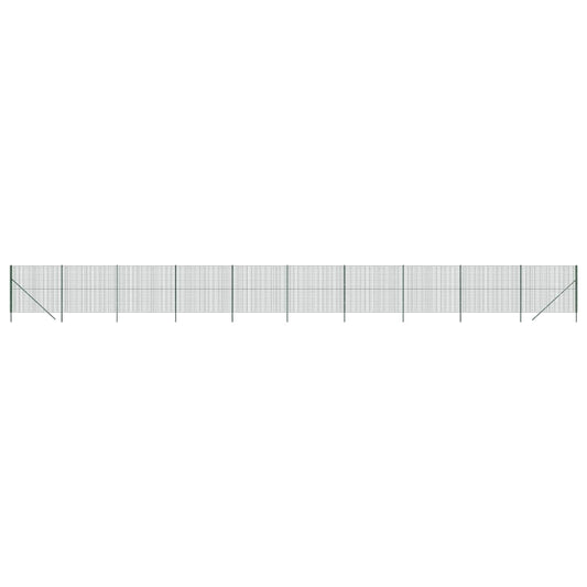 Maschendrahtzaun Grün 2,2x25 m Verzinkter Stahl