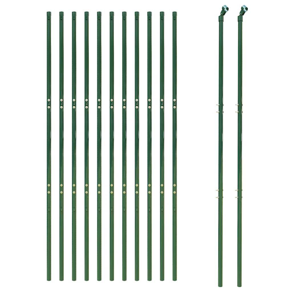 Maschendrahtzaun Grün 2,2x25 m Verzinkter Stahl