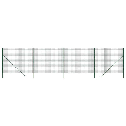 Maschendrahtzaun Grün 1,4x10 m Verzinkter Stahl