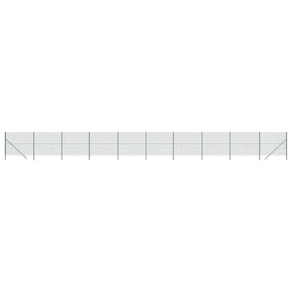 Maschendrahtzaun Grün 1,6x25 m Verzinkter Stahl