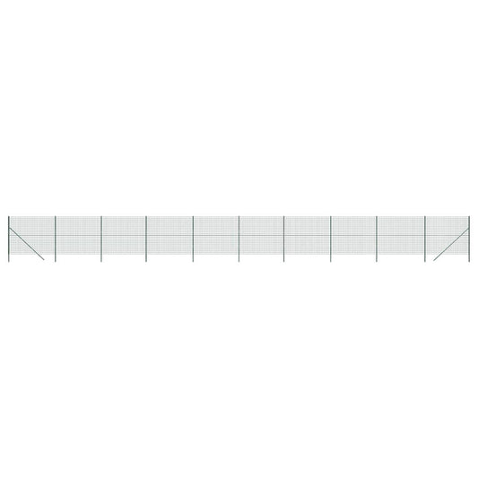 Maschendrahtzaun Grün 1,6x25 m Verzinkter Stahl