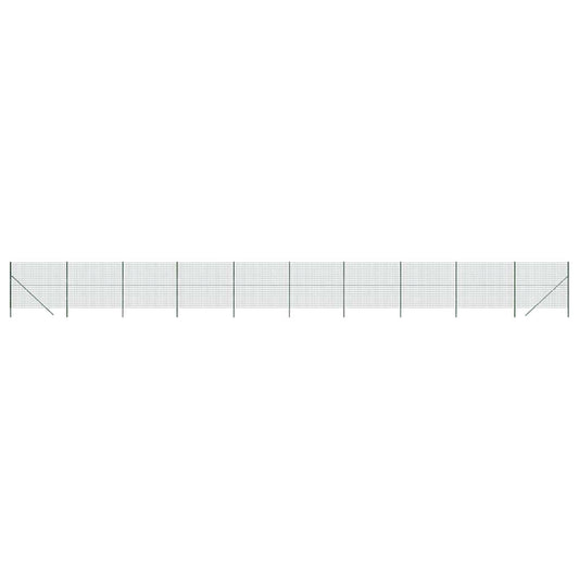 Maschendrahtzaun Grün 2,2x25 m Verzinkter Stahl