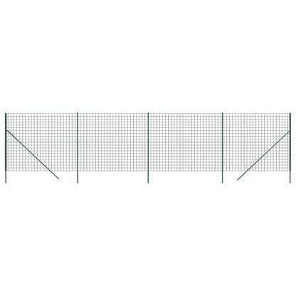 Maschendrahtzaun Grün 1,4x10 m Verzinkter Stahl