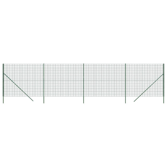 Maschendrahtzaun Grün 1,4x10 m Verzinkter Stahl