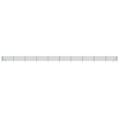 Maschendrahtzaun mit Bodenhülsen Grün 0,8x25 m