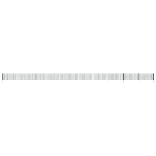 Maschendrahtzaun mit Bodenhülsen Grün 0,8x25 m