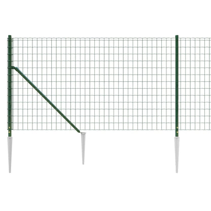 Maschendrahtzaun mit Bodenhülsen Grün 0,8x25 m
