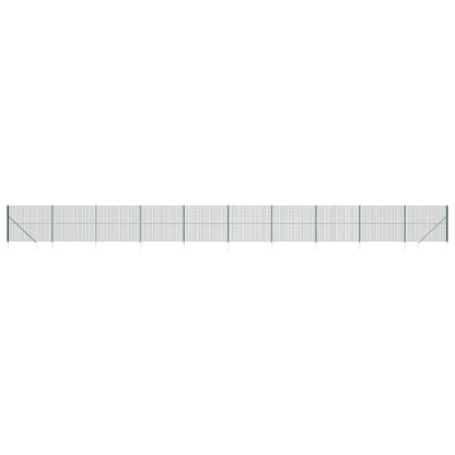 Maschendrahtzaun mit Bodenhülsen Grün 1,6x25 m