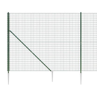 Maschendrahtzaun mit Bodenhülsen Grün 2x25 m