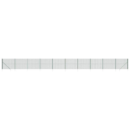 Maschendrahtzaun mit Bodenhülsen Grün 2,2x25 m