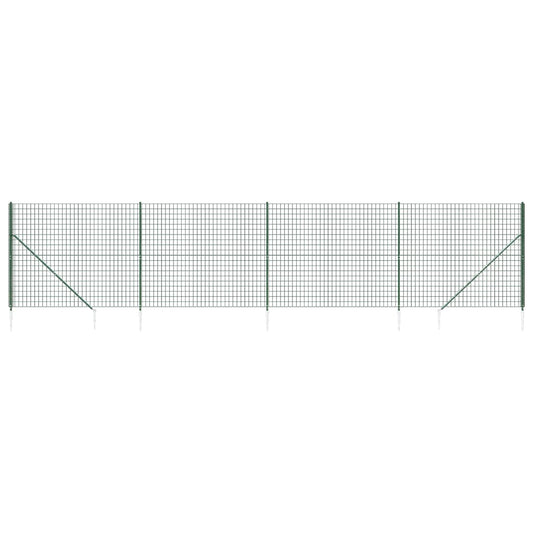 Maschendrahtzaun mit Bodenhülsen Grün 2,2x10 m