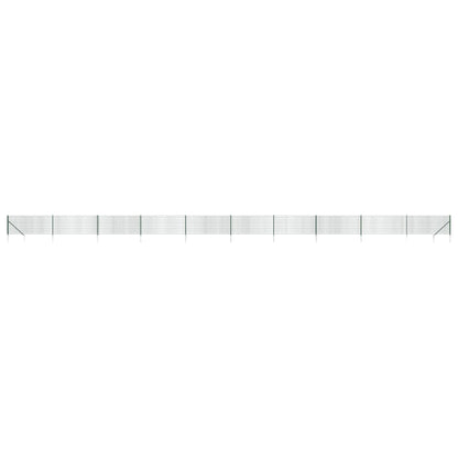 Maschendrahtzaun mit Bodenhülsen Grün 0,8x25 m