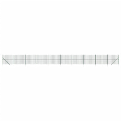 Maschendrahtzaun mit Bodenhülsen Grün 1,4x25 m