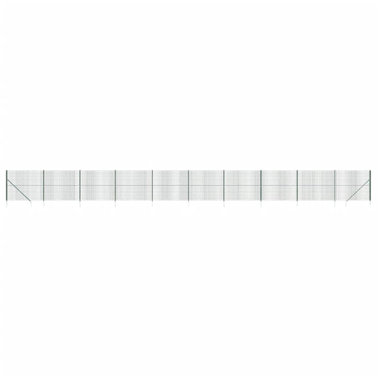 Maschendrahtzaun mit Bodenhülsen Grün 1,4x25 m
