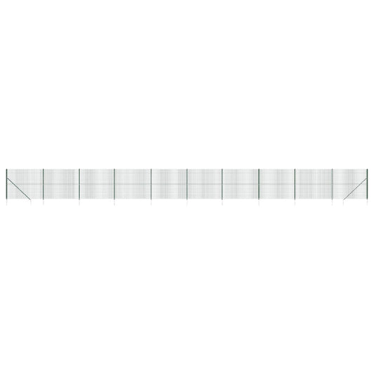 Maschendrahtzaun mit Bodenhülsen Grün 1,6x25 m