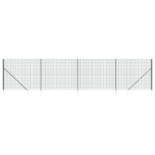 Maschendrahtzaun mit Bodenhülsen Grün 2,2x10 m