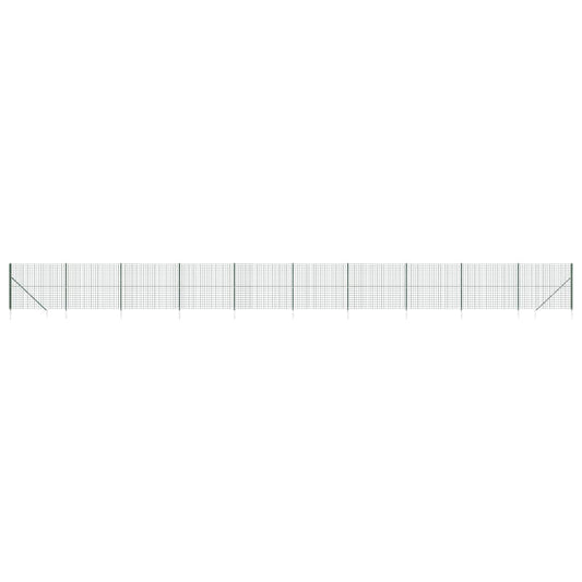 Maschendrahtzaun mit Bodenhülsen Grün 1,4x25 m